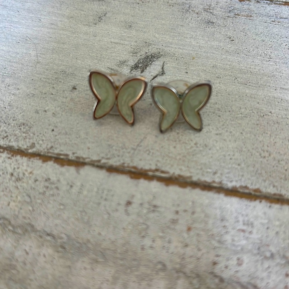 Green Butterfly earrings